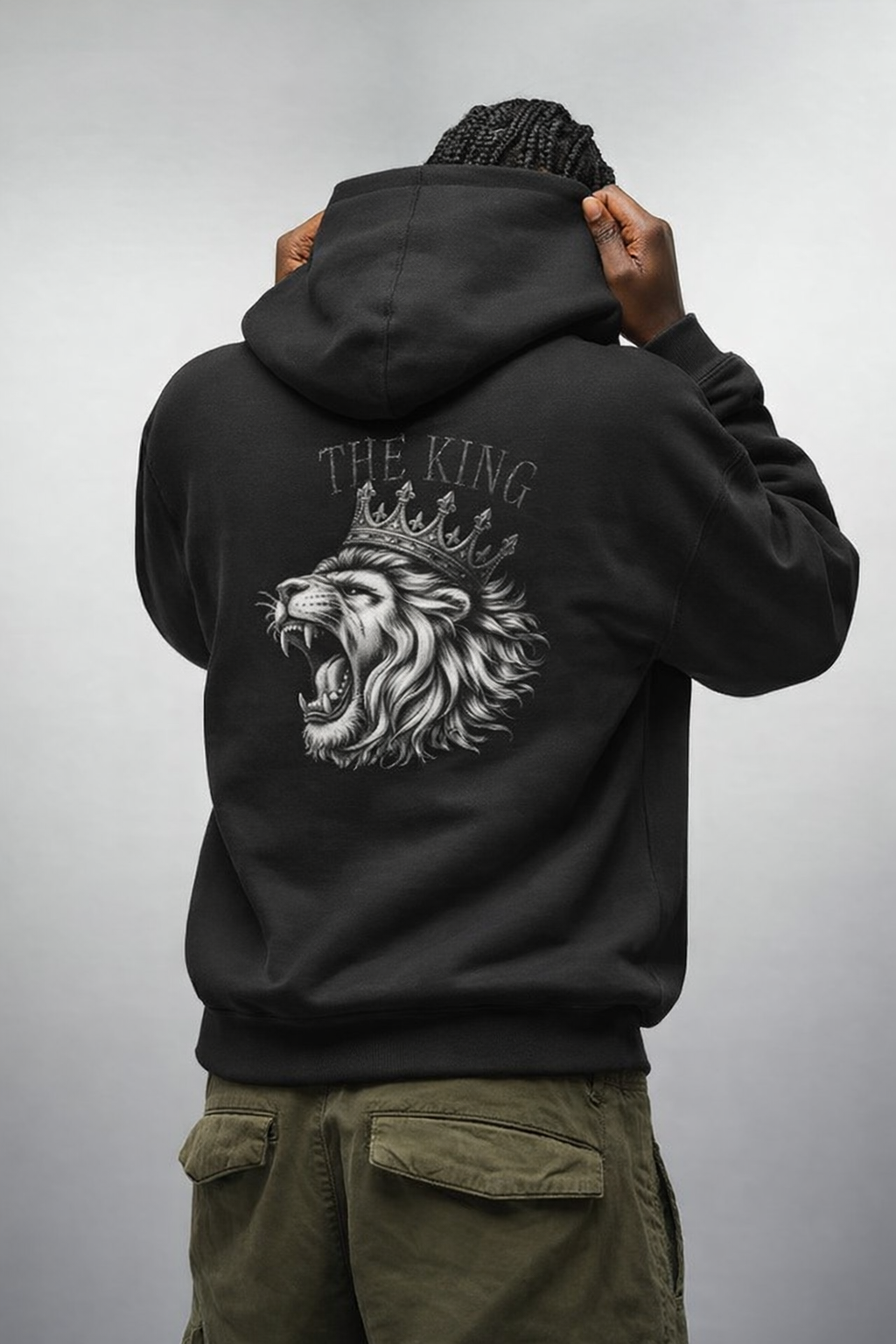 "LION-THE KING" (Full Back Cover) Hoodie
