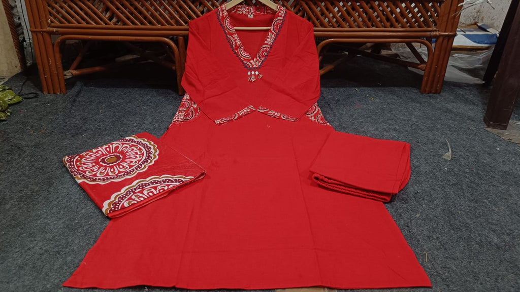 Anarkali Kurti | Heavy Hand Work Pant Malmal Dupatta  Arrival | New Summer Collection |