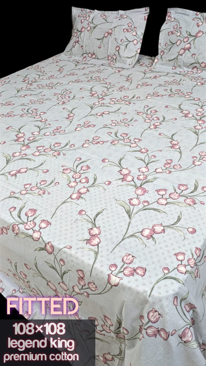 Fitted King Size  PURE COTTON Bedsheet's