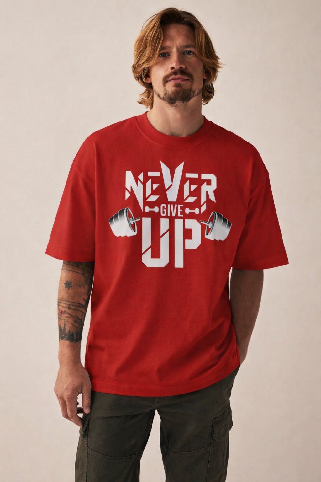 Never Give UP OVERSIZED T-Shirt